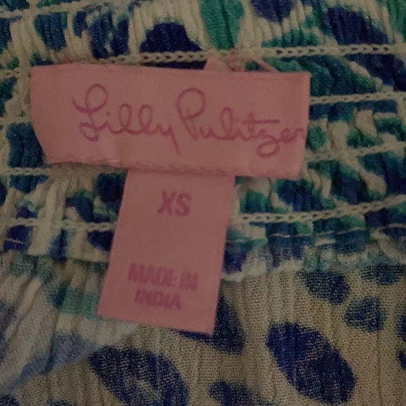 LILLY PULITZER Nita off shoulder top BlueTang Gang - Picture 6 of 8